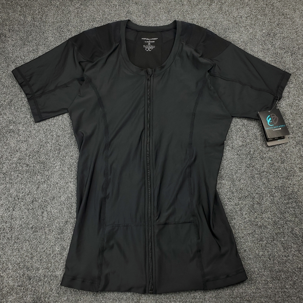 Alignmed Posture Shirt Mens XL Black Neuroband Back Support Compression Relief